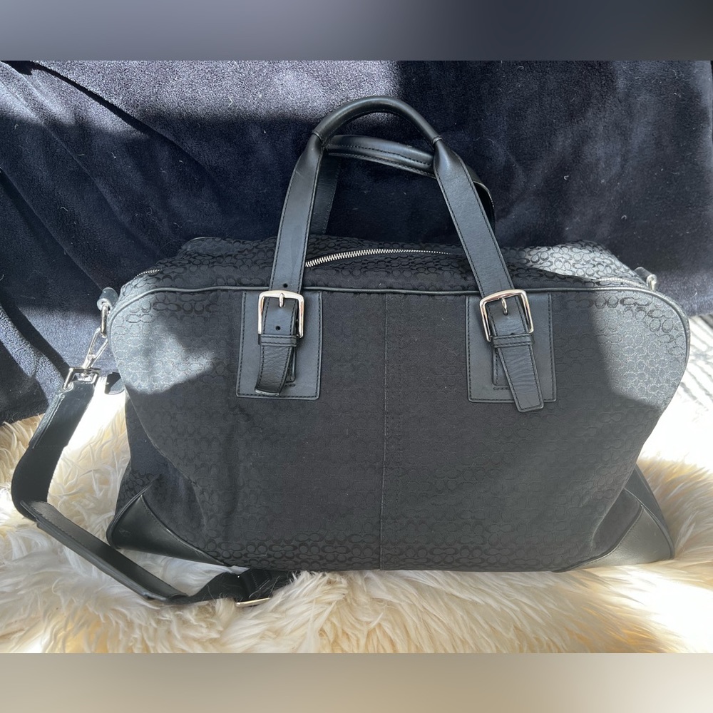 COACH Travel Duffel & Carry-on - Signature Canvas - ALL BLACK + small C’s